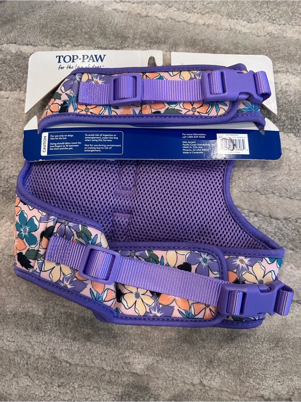 Top Paw Fashion Comfort Vest Harness Medium Floral